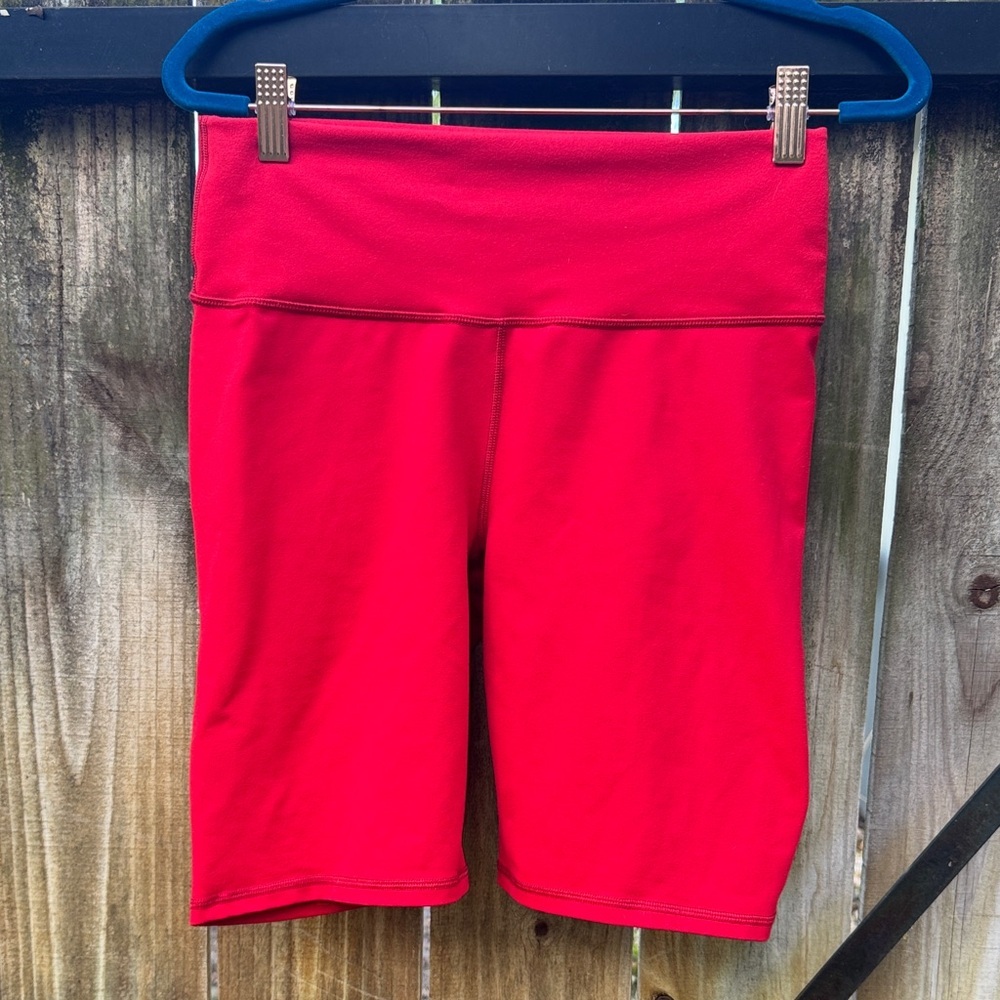 Fabletics sports bra and bike shorts set, size medium